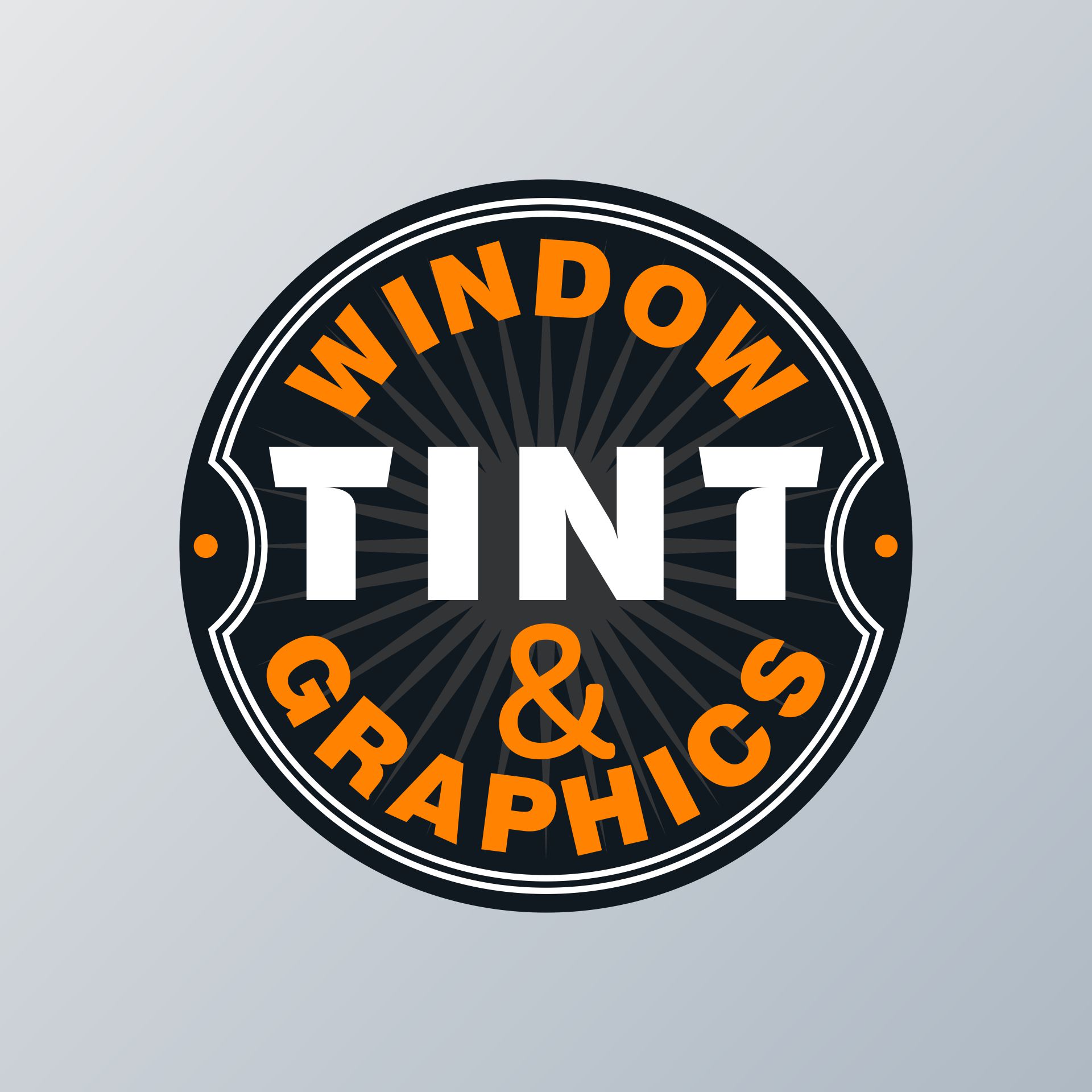 Round logo for Window Tint & Graphics.