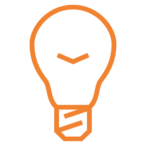 Icon depicting a light bulb.