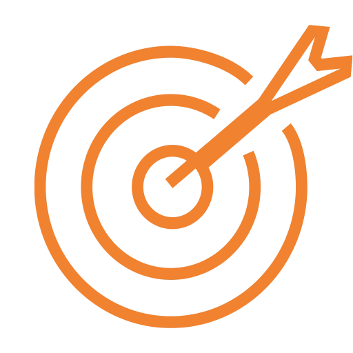 Icon depicting an arrow hitting a target in the bullseye.